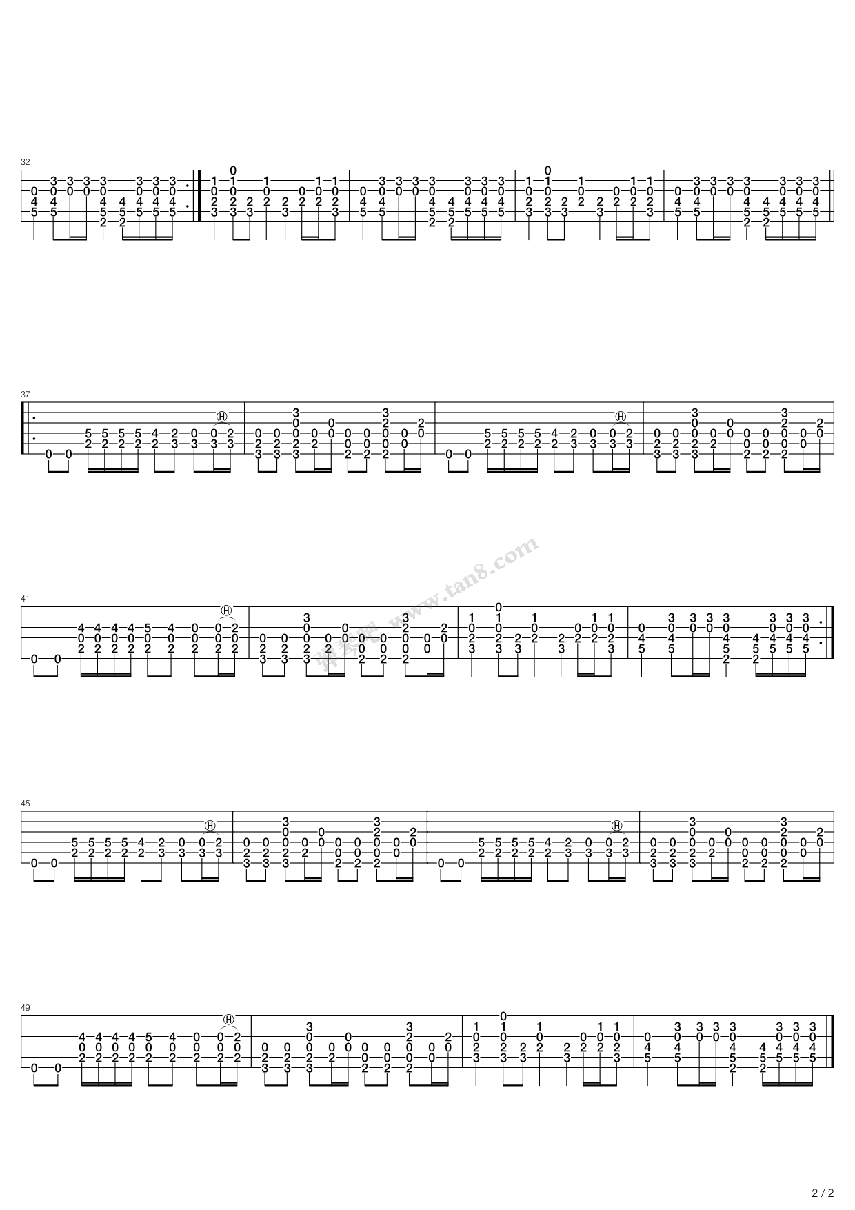 《cannonball》,damien rice(六线谱 吉他谱吉他谱 第2页