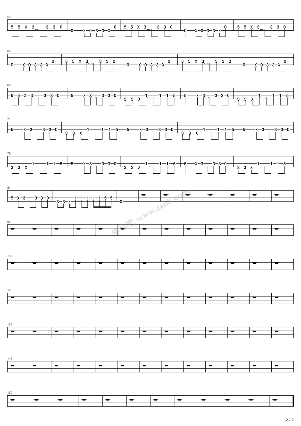 《polly》,nirvana(六线谱 吉他谱吉他谱 第7页