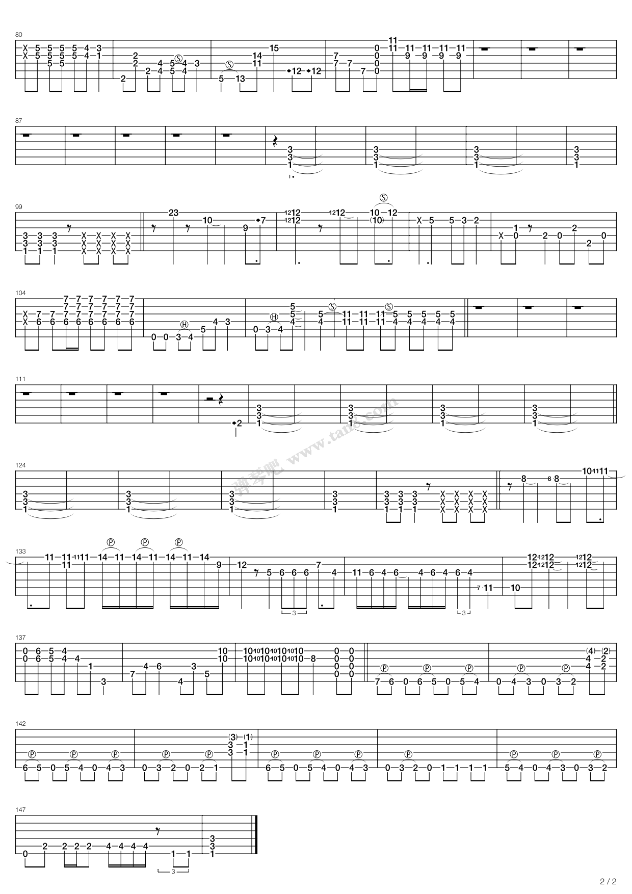 《Hairspray Queen》,Nirvana（六线谱 调六线吉他谱虫虫吉他谱免费下载