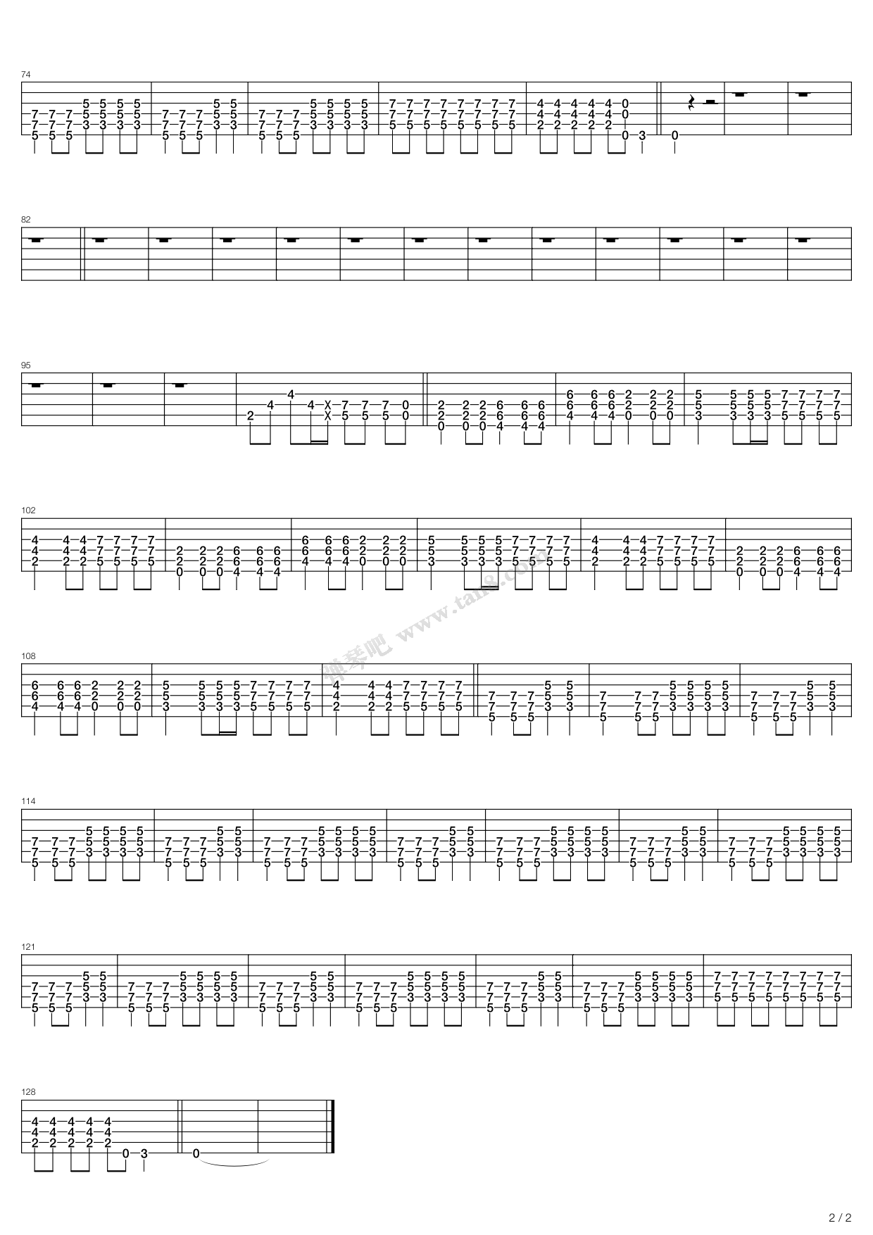 lithium 吉他谱-虫虫吉他谱免费下载