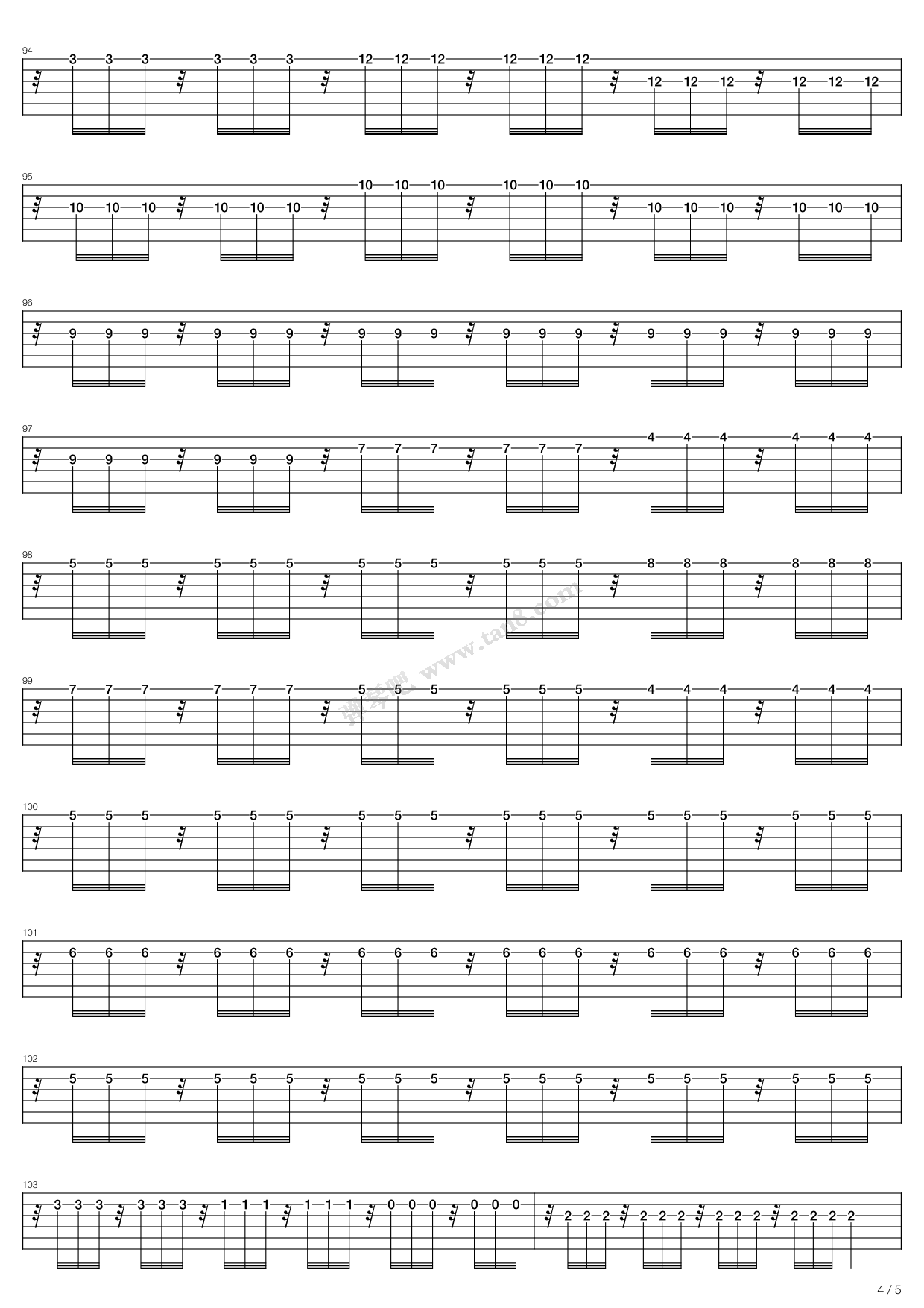 feste lariane(拉利亚的祭典) 吉他谱-虫虫吉他谱免费下载