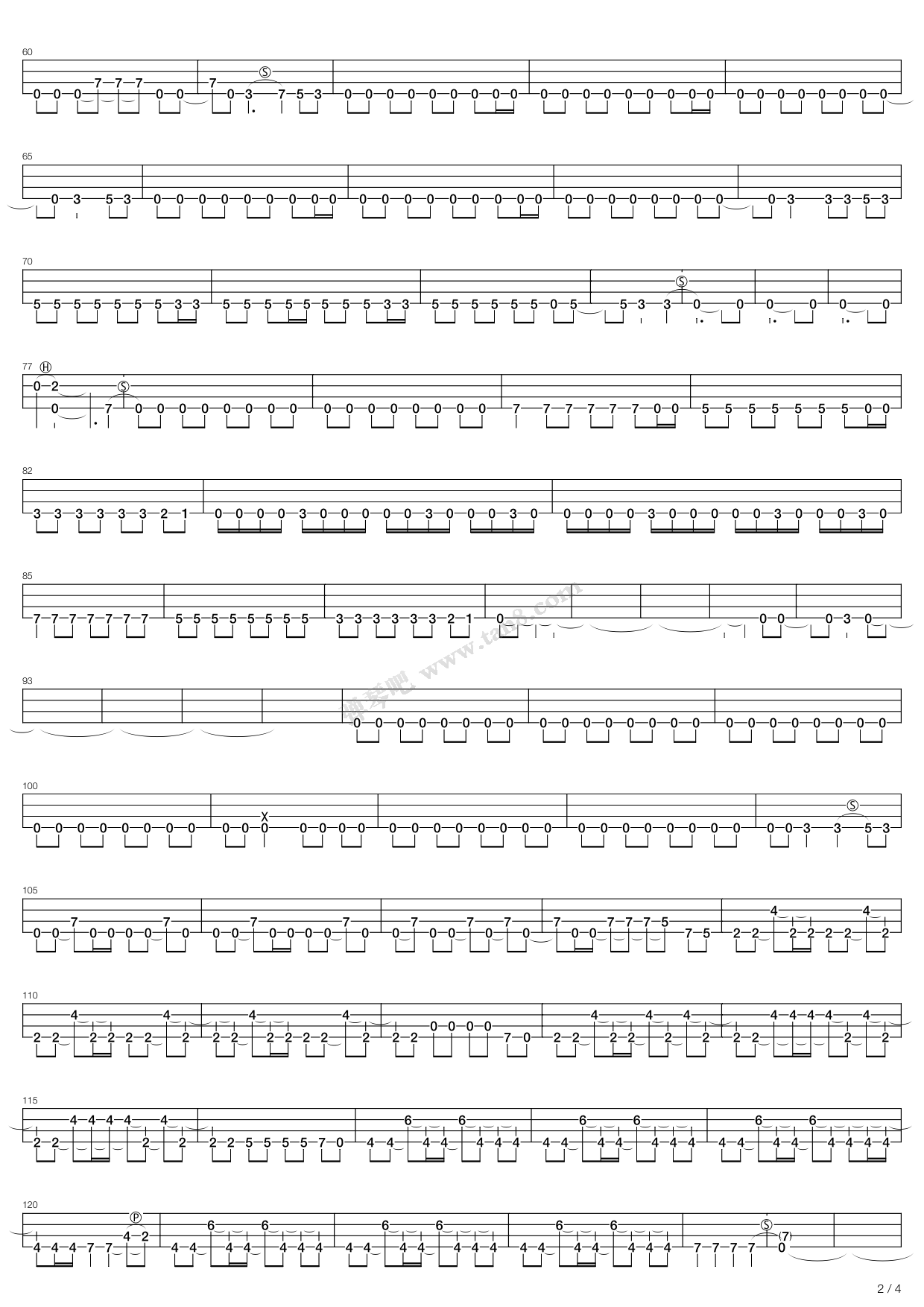 《aint my bitch》,metallica(六线谱 吉他谱吉他谱 第12页