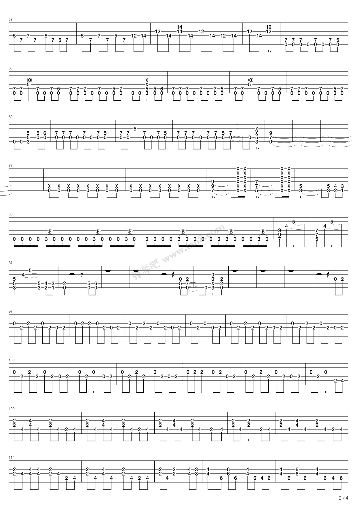 《aint my bitch》,metallica(六线谱 吉他谱吉他谱 第6页