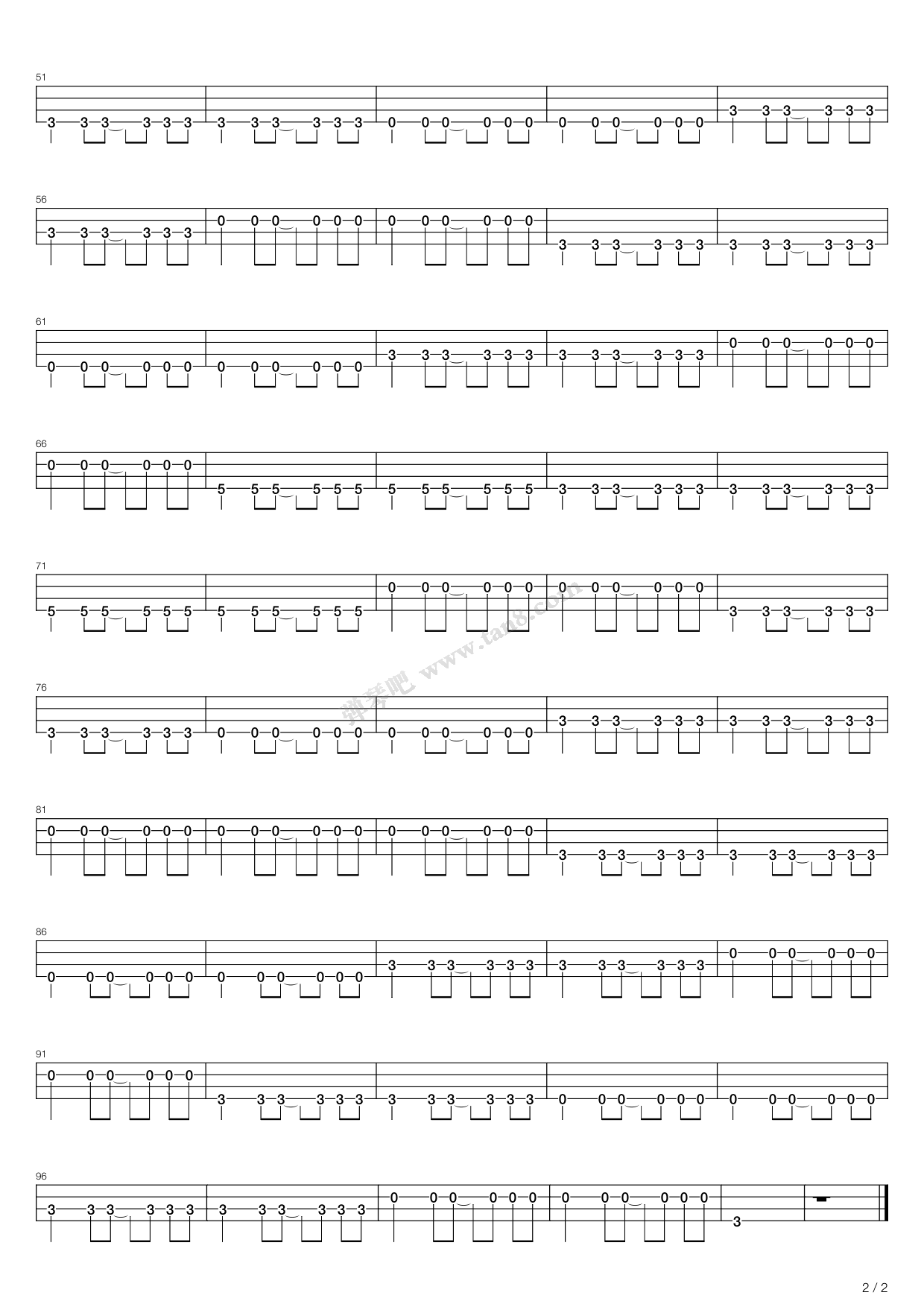 过时 吉他谱-虫虫吉他谱免费下载