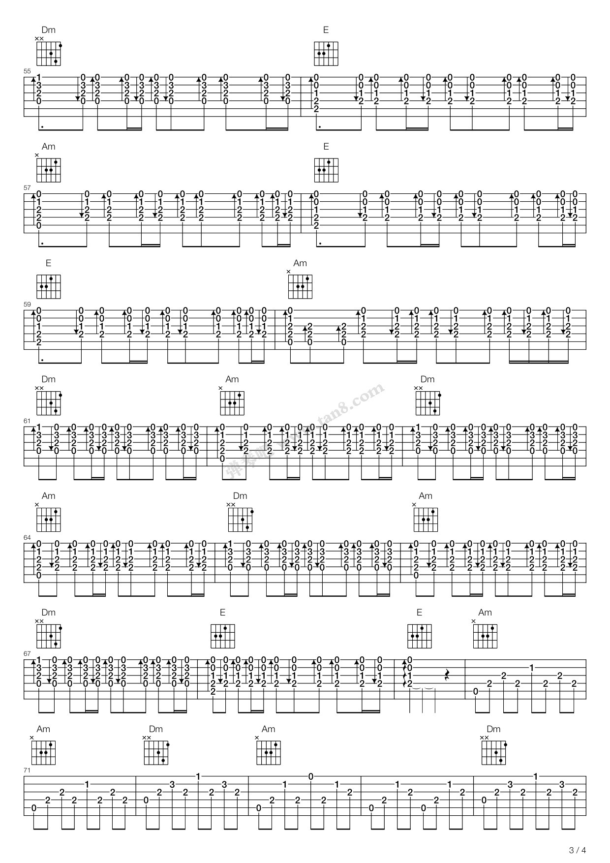 墓志铭 吉他谱-虫虫吉他谱免费下载