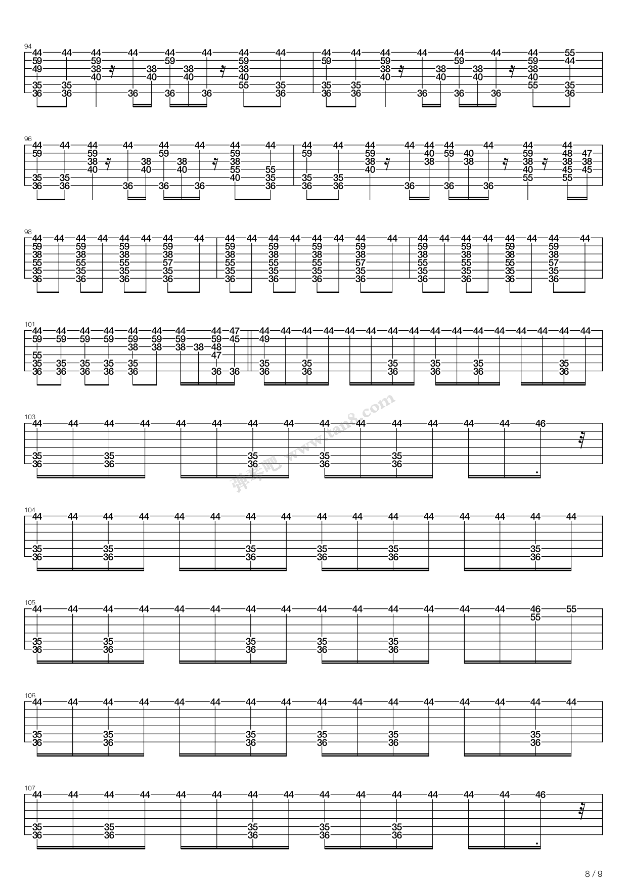 《zombie》,李宇春(六线谱 吉他谱吉他谱 第22页