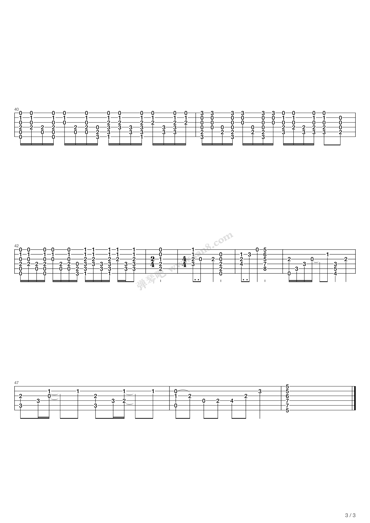 lydia 吉他谱-虫虫吉他谱免费下载