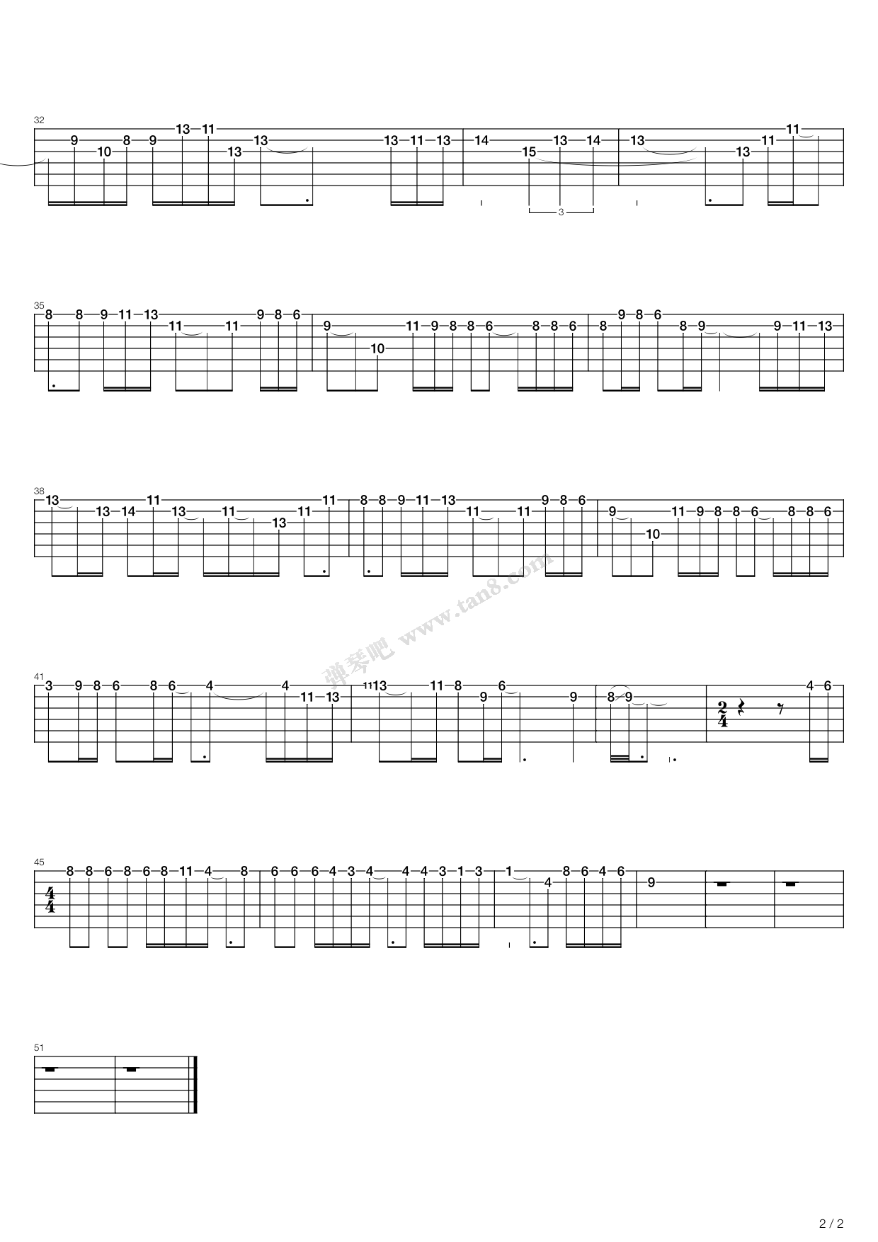 十年(明年今日)吉他谱(PDF谱,指弹,独奏)_罗翔(Steven law)