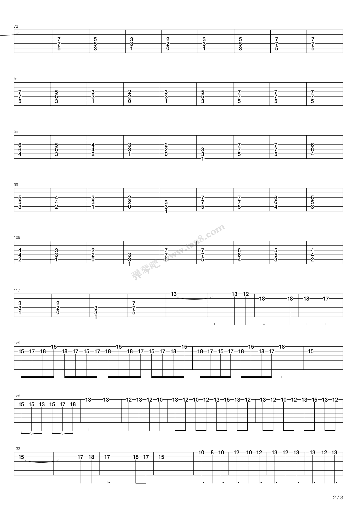 《犯贱》,陈小春(六线谱 吉他谱吉他谱 第6页