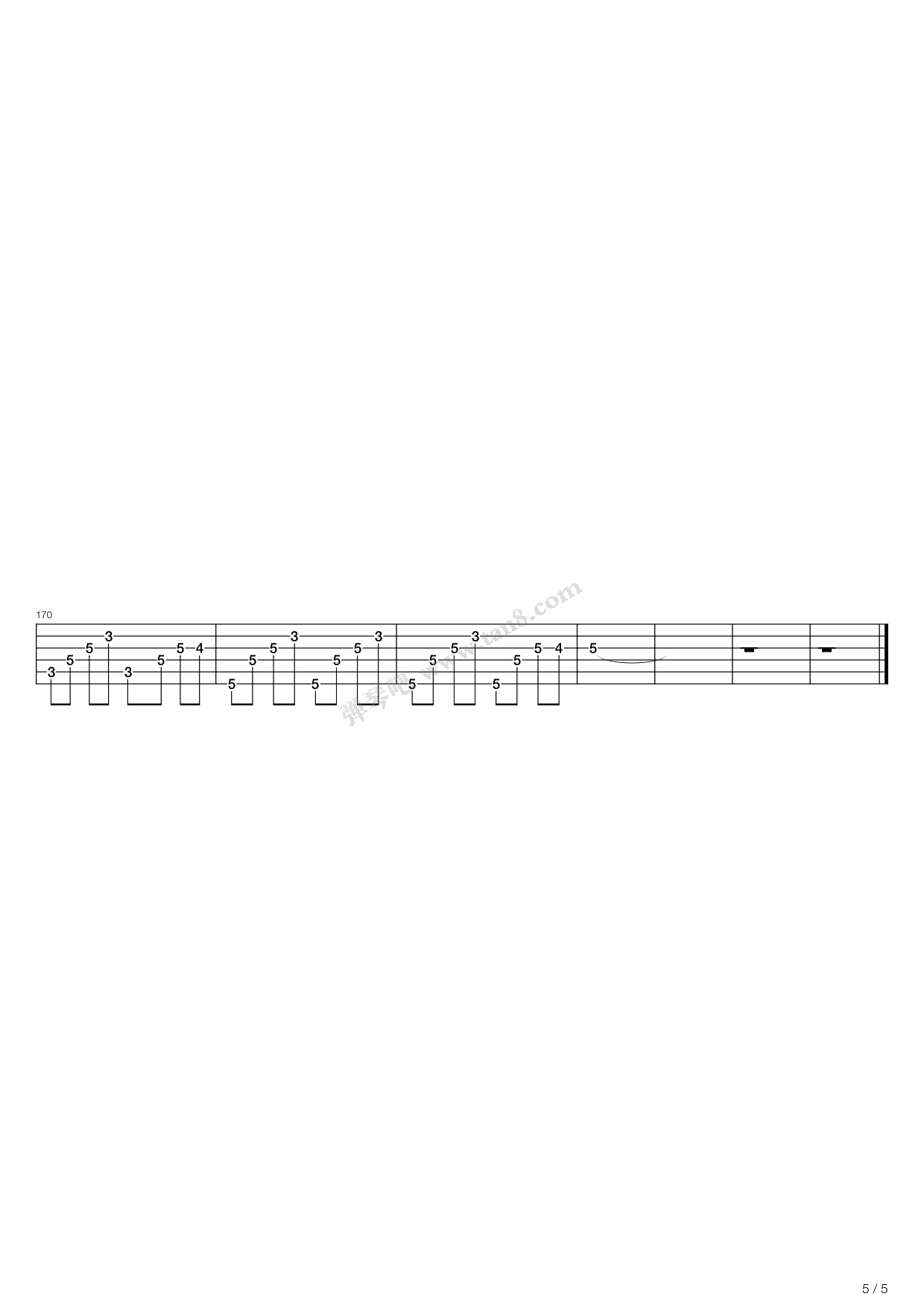 《释你》,反光镜(六线谱 吉他谱吉他谱 第5页