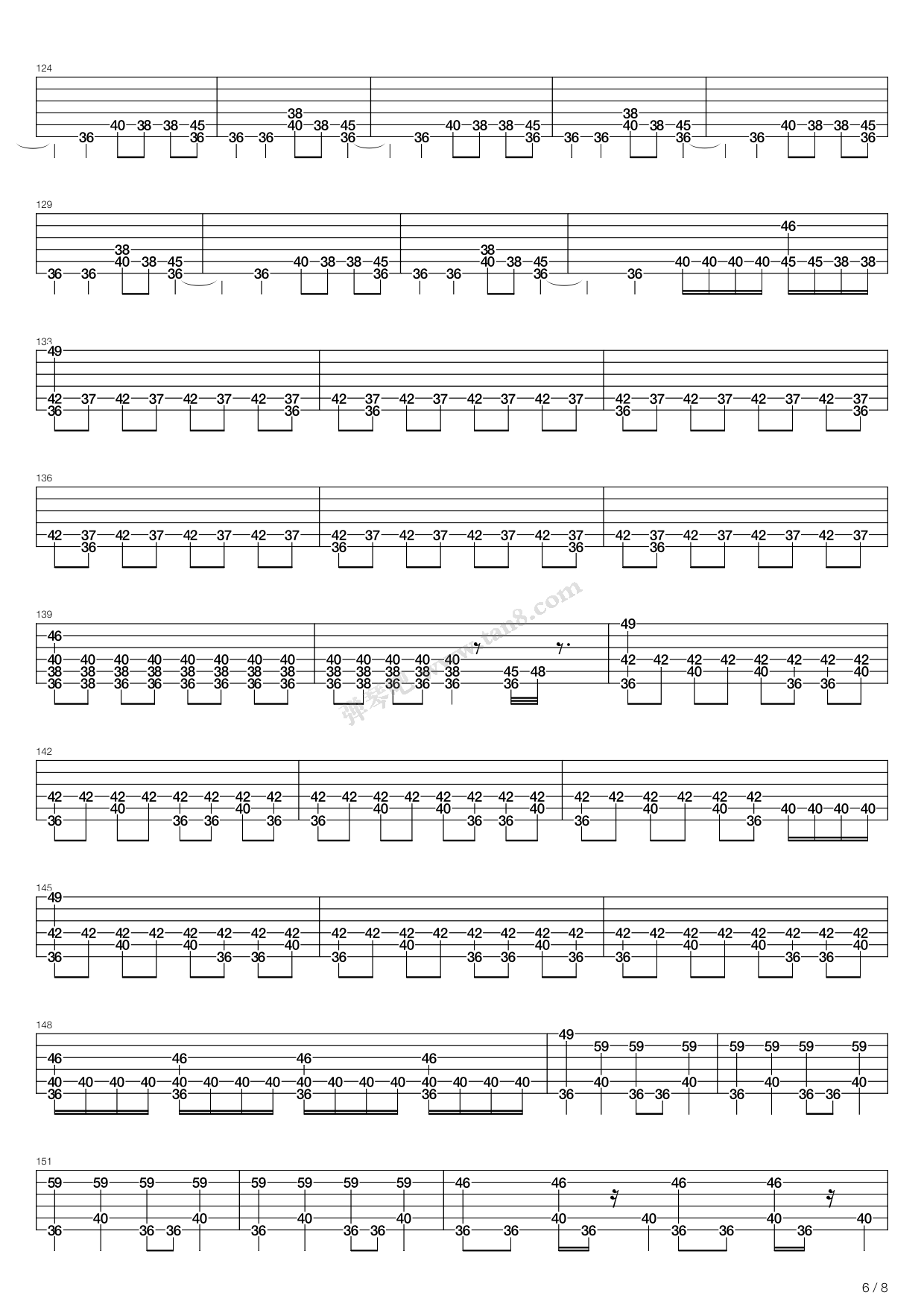 《释你(电声版)》,反光镜(六线谱 吉他谱吉他谱 第14页