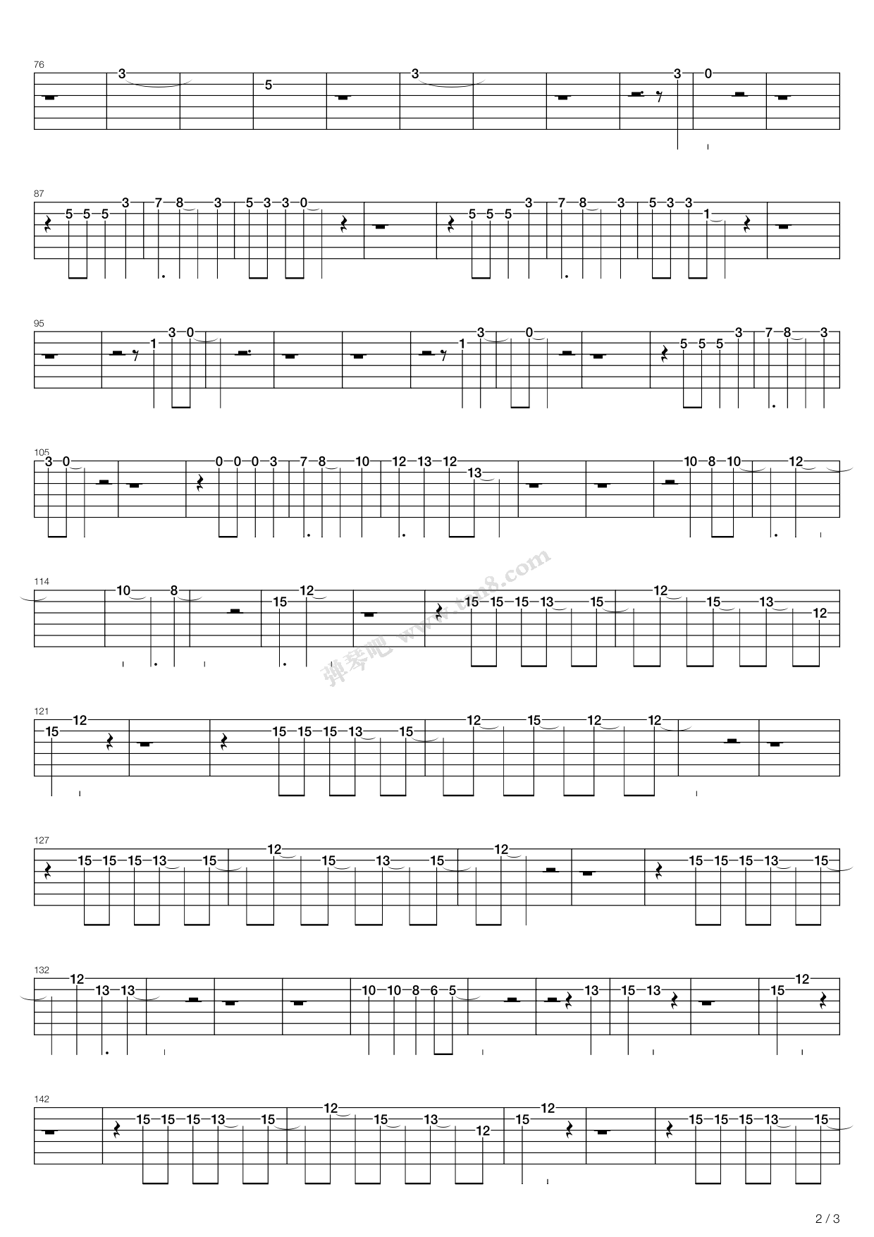 《释你(电声版)》,反光镜(六线谱 吉他谱吉他谱 第18页