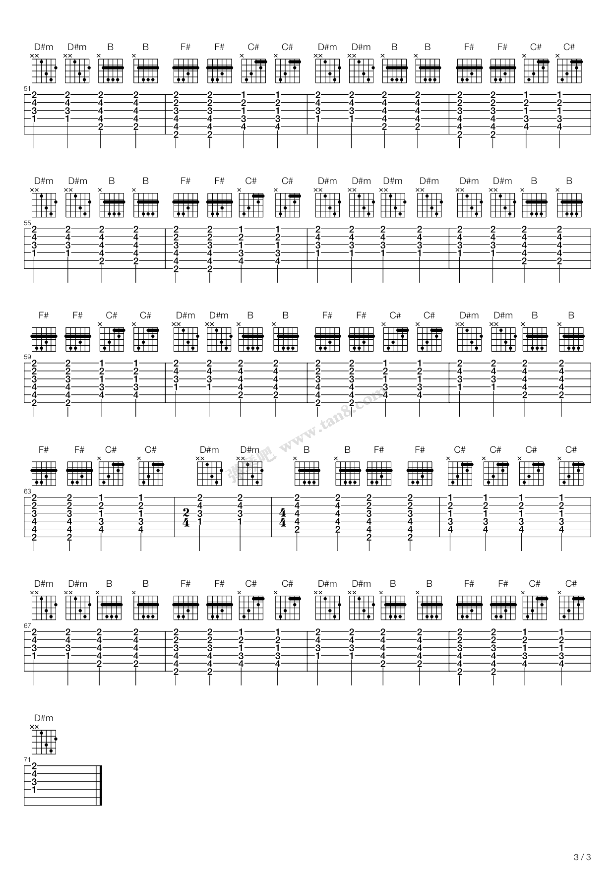 没离开过-《我是歌手》林志炫双手简谱预览5-钢琴谱文件（五线谱、双手简谱、数字谱、Midi、PDF）免费下载