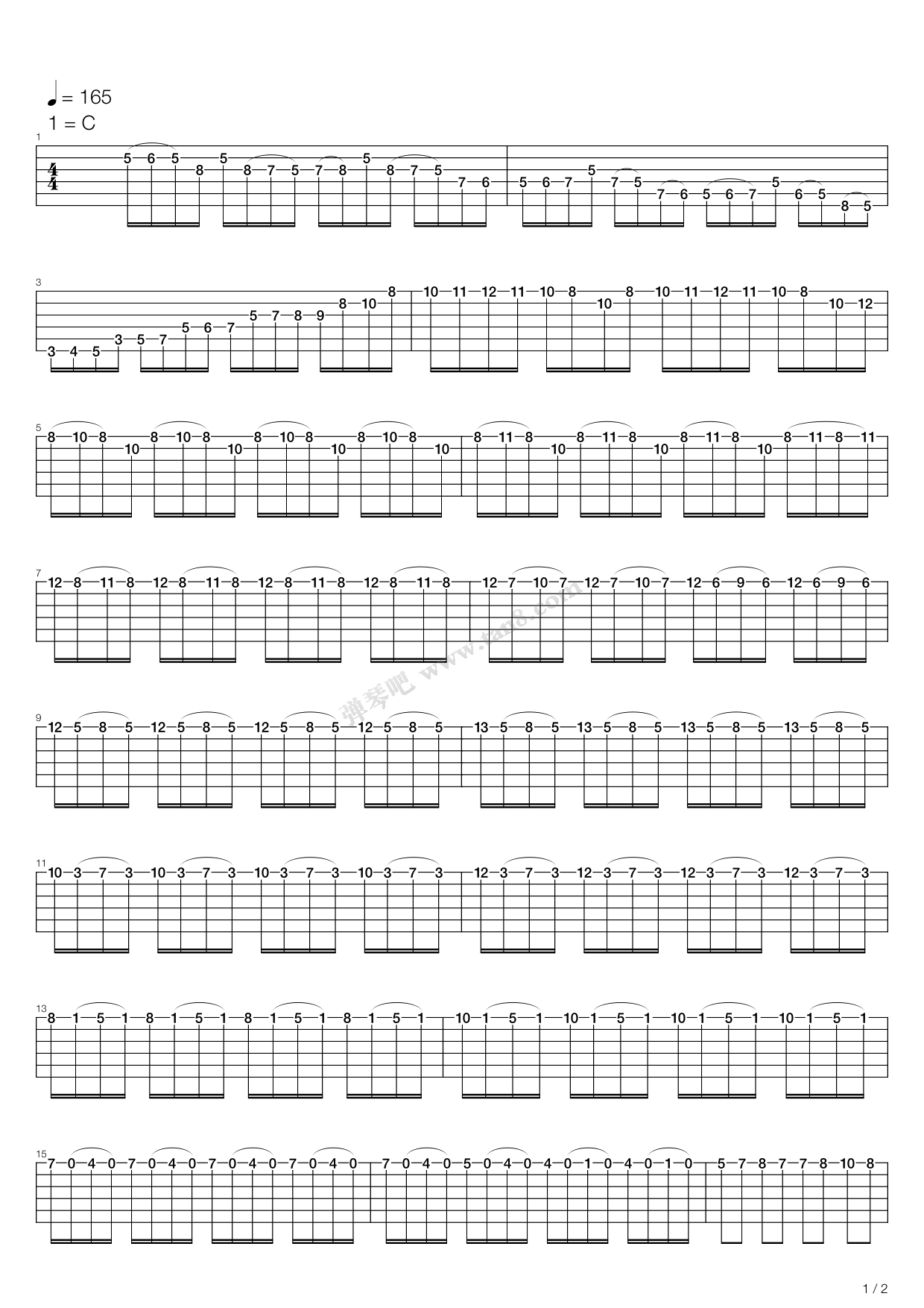 >> 练习曲 >> 练习曲 >>重金属练习5